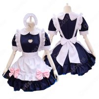 メイド服 コスプレ衣装 セクシー ハート 胸空き ロリータ風 メイド服 かわいい レディース ワンピース メイド喫茶店 ハロウィン 仮装 コスチューム(メイド服)