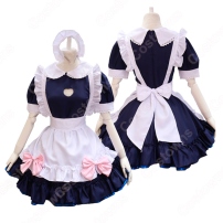 メイド服 コスプレ衣装 セクシー ハート 胸空き ロリータ風 メイド服 かわいい レディース ワンピース メイド喫茶店 ハロウィン 仮装 コスチューム(202×202)