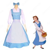 ベル(Bella) メイド服 コスプレ衣装 『美女と野獣(Beauty and the Beast)』ベル 青い メイド風 ワンピース ディズニー プリンセス クリスマス ハロウィン 仮装 セール アニメ 新品 コスチューム(メイド服)
