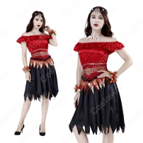 ハロウィン 吸血鬼 コスチューム ゴーストブライド 魔女 コスプレ 衣装 レディース 大人用 女性用 変装 仮装(202×202)