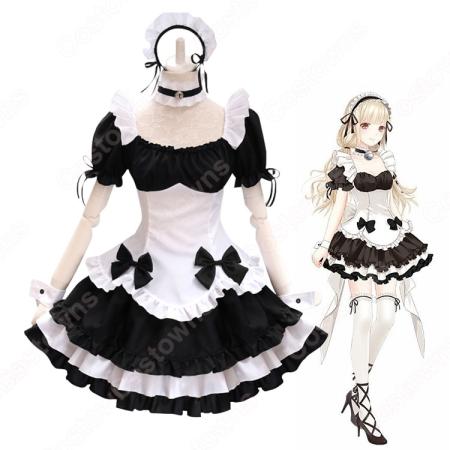 メイド服 ゴスロリ ワンピース コスプレ衣装 メイド喫茶 コスチューム 仮装 Costowns