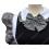 黒と白のメイド服 クラシック コスプレ 衣装 コスチューム 白襟 半袖 格子柄 コルセットメイド 仮装 メイド服 1