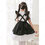 定番白黒メイドコスチューム5点セット甘可愛いデザインにメロメロこちら人気のメイドコスチューム メイド服 3