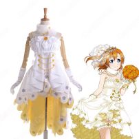 Love Live!（ラブライブ!） 高坂穂乃果 覚醒 花嫁の結婚式 コスプレ 衣装 cosplay イベンド 変装 コスチューム(Love Live!（ラブライブ!） コスプレ衣装)