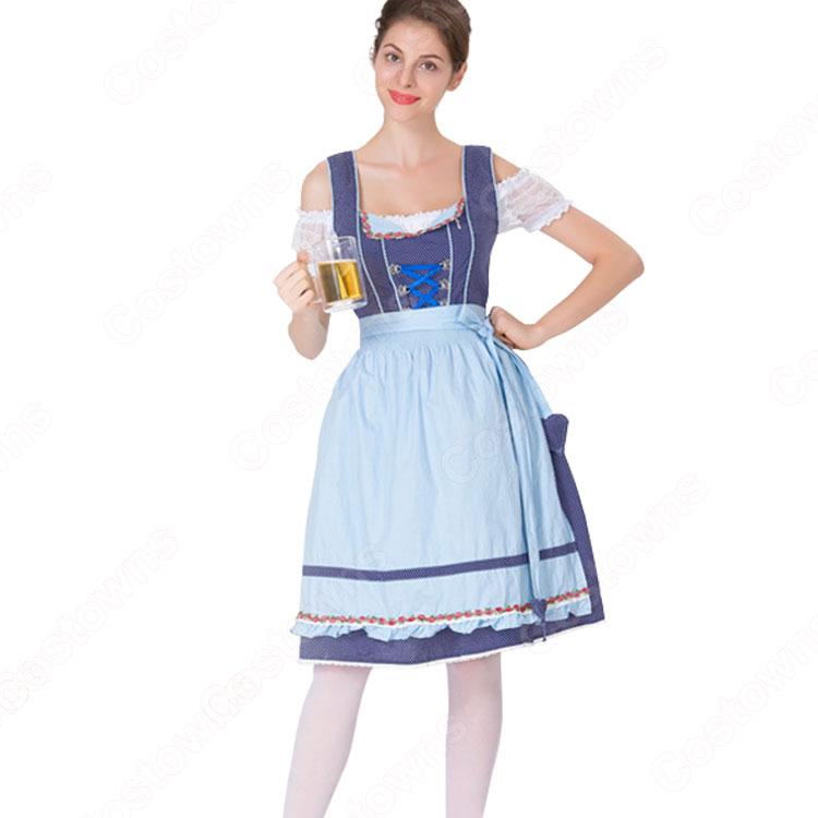 ビール祭り メイド コスプレ コスチューム ドイツの民族衣装 ビールガール制服 - Costowns