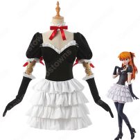 新世紀エヴァンゲリオン EVA 惣流・アスカ・ラングレー コスプレ 衣装 ロリータ (ロリィタ)風4段フリルワンピース(新世紀エヴァンゲリオン コスプレ衣装)