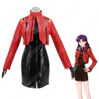 ヱヴァンゲリヲン新劇場版：破 葛城ミサト コスプレ 衣装 合皮 コスチューム 変身 仮装 変装 Cosplay 文化祭 学園祭 ハロウィン クリスマス 衣装(新世紀エヴァンゲリオン コスプレ衣装)