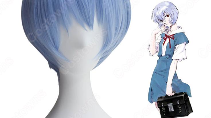 Amazon.co.jp: コスプレウィッグ ネット付き EVA 綾波レイ