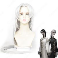 ハンター 黒無常 范無咎(ファンウジン) 残花の涙 ウィッグ コスプレ用 アイデンティティ5（第五人格 Identity V） 「演繹の星」 コスプレ道具 クリスマス プレゼント(コスプレウィッグ)