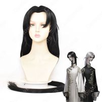 ハンター 白無常 謝必安 残花の涙 ウィッグ コスプレ用 アイデンティティ5（第五人格 Identity V） 「演繹の星」 コスプレ道具 クリスマス プレゼント(コスプレウィッグ)