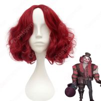 アイデンティティV 道化師 ジョーカー（ピエロ） 耐熱 ウィッグ【IdentityV 第五人格】 cosplay 初期衣装 スキン カーリーヘア コスプレ用ウィッグ 赤 wig(コスプレウィッグ)