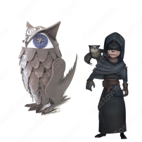 アイデンティティV 占い師 イライ・クラーク 初期衣装 使い鳥 コスプレ用道具【IdentityV 第五人格】 cosplay 役い鳥/フクロウ/梟/小物 道具(202×202)