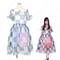 乃木坂46 おいでシャンプー 白石麻衣 格子柄 ワンピース 制服 MVアイドル ダンス服 コスプレ衣装 しらいし まい風 コスチューム 変身 仮装(202×202)