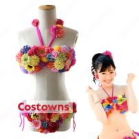 AKB48 30th sigle さよならクロール MV衣装 渡辺麻友 （わたなべ まゆ ） コスプレ衣装 花びら 水着 ビキニ バンドゥ 2点セット(AKB48、BNK48)