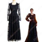 IU（アイユー）風 ワンピース 長袖 黒 『ホテルデルーナ(호텔 델루나、Hotel Del Luna)』 コスチューム 変装(アイドル制服・学生制服でおすすめの商品)