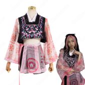 BLACKPINK（ブラックピンク） ジェニー（ 제니 / JENNIE）風 衣装 ピンク 柄プリント 4点セット（ベスト / カーディガン / スカート / ショーツ）(ランキング)