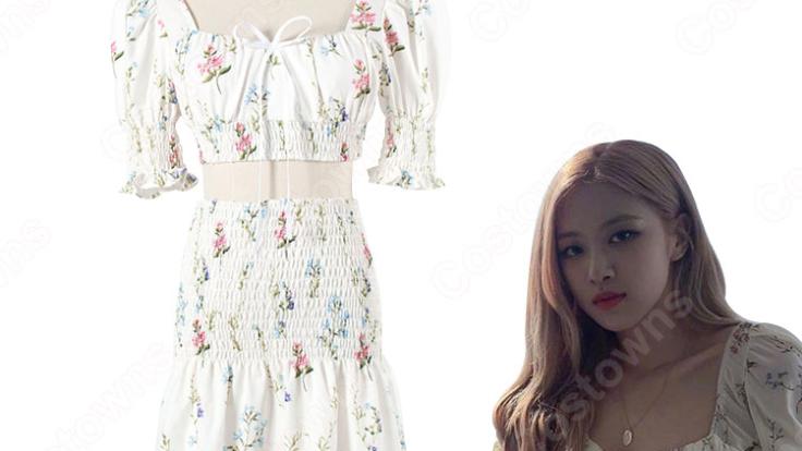 ロゼ（ ROSÉ）風 衣装 花柄 ブラウス スカート 上下 セットの