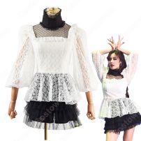 キム・ヒョナ（金泫雅、김현아、Kim Hyun Ah ）風 レース ブラウス（7分袖） ハーフスカート（フリル） 2点セット Wonder Girls（ワンダーガールズ） 衣装(その他)