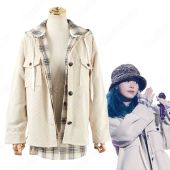 IU（アイユー）風 衣装 ギンガムチェック シャツ（長袖） ジャケット（長袖）(送料無料)