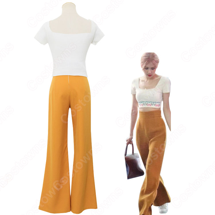 BLACKPINK ロゼ 風 クロップ・トップ フレアパンツの通販 - Costowns