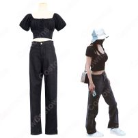 ジョイ (Red Velvet)風 ロングパンツ（ダークグレー）Joy アイドル 衣装(その他)