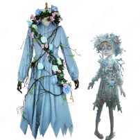 庭師 エマ・ウッズ 幽霊プリンセス コスプレ衣装（ワンピース+藤蔓飾り+帽子+肩飾り+靴）『IdentityV 第五人格/アイデンティティV』の登場人物の仮装 コスチューム(IdentityV 第五人格 コスプレ衣装)