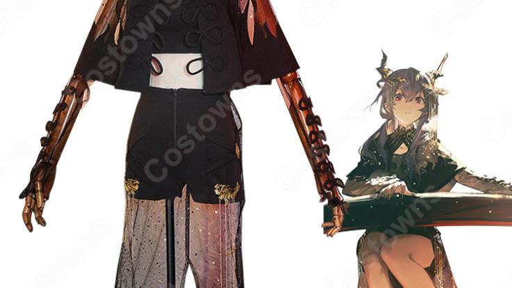 R⑦2 レディース コスプレ 中華 刺繍風 アークナイツ 陳sir