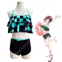 竈門炭治郎（かまどたんじろう） 水着 コスプレ衣装 【鬼滅の刃】 可愛い かっこいい ビキニセット cosplay(鬼滅の刃 コスプレ衣装)