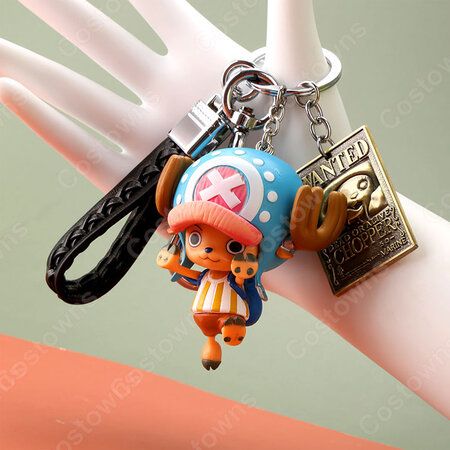 One Piece キーチェーン 人形 トニートニー チョッパー バックパックペンダントカーキーホルダー屋内ペンダント かわいい漫画アニメーションクリエイティブギフト Costowns