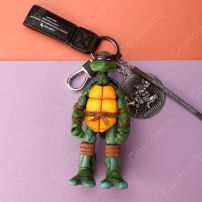 ティーンエイジ・ミュータント・ニンジャ・タートルズ キーチェーン 人形 バックパックペンダントカーキーホルダー屋内ペンダント ミュータント タートルズ かわいい漫画アニメーションクリエイティブギフト(JENNIE)