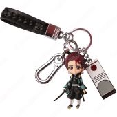 鬼滅の刃 キーチェーン 人形 バックパックペンダントカーキーホルダー屋内ペンダント竈門炭治郎（かまどたんじろう） かわいい漫画アニメーションクリエイティブギフト(アニメ・ゲームグッズでおすすめの商品)