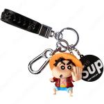 クレヨンしんちゃん キーチェーン 人形 バックパックペンダントカーキーホルダー屋内ペンダント野原しんのすけ シロ モンキー・D・ルフィ うずまき ナルト かわいい漫画アニメーションクリエイティブギフト