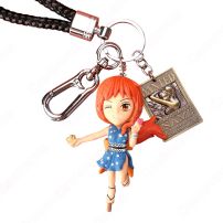 ONE PIECE キーチェーン 人形 バックパックペンダントカーキーホルダー屋内ペンダントウソップ ナミ フランキー サンジ ドンキホーテ・ドフラミンゴ サボ コアラ ニコ・ロビン かわいい漫画アニメーションクリエイティブギフト(JENNIE)