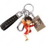 ONE PIECE キーチェーン 人形 バックパックペンダントカーキーホルダー屋内ペンダントモンキー・D・ルフィ かわいい漫画アニメーションクリエイティブギフト