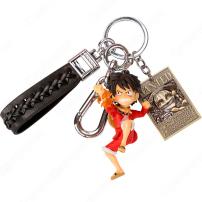 ONE PIECE キーチェーン 人形 バックパックペンダントカーキーホルダー屋内ペンダントモンキー・D・ルフィ かわいい漫画アニメーションクリエイティブギフト