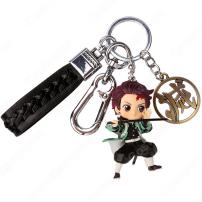 鬼滅の刃 キーチェーン 人形 バックパックペンダントカーキーホルダー屋内ペンダント竈門 炭治郎（かまどたんじろう） かわいい漫画アニメーションクリエイティブギフト