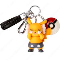 ピカチュウ キーチェーン 人形 バックパックペンダントカーキーホルダー屋内ペンダントポケットモンスター かわいい漫画アニメーションクリエイティブギフト