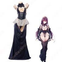 スカサハ メイド服 師匠 ドレス コスプレ衣装 【Fate/Grand Order】FGO cosplay ハロウィン クリスマス 仮装 全セット(FATEシリーズ コスプレ衣装)