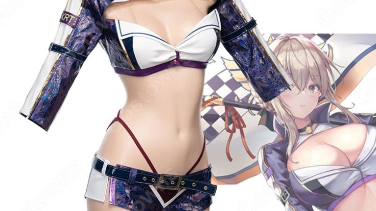 FGO 黒セイバー レースクイーン コスプレ衣装 【Fate/Grand Order】 Saber アルトリア・ペンドラゴン（アーサー王）  cosplay - Costowns