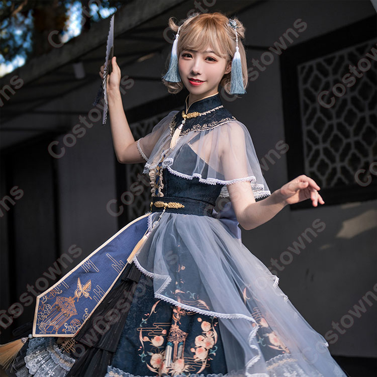 中華ロリータ(Lolita) 中華風 スカート チャイナ風ワンピース 中華ロリータ(Lolita) 中華風 スカート チャイナ風ワンピース