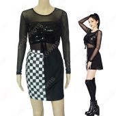 MOMOLAND(モモランド) ナンシー(Nancy) ジャズダンス衣装 「Show Me」 MVダンス服 ブラック 韓国 アイドルスタイル ジャズ団体服 可愛い 人気 コスプレ ダンス服 演出服(アイドル制服・学生制服でおすすめの商品)