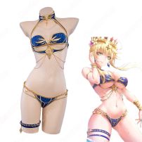FGO 水着獅子王 コスプレ衣装 『Fate/Grand Order』（フェイト・グランドオーダー）アルトリア・ペンドラゴン(アーサー王) ビキニ 水着 cosplay 仮装 変装(FATEシリーズ コスプレ衣装)