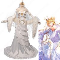 FGO アルトリア・ペンドラゴン 花嫁 ドレス コスプレ衣装 『Fate/Grand Order』（フェイト・グランドオーダー） アーサー王 白スカート cosplay 仮装 変装(FATEシリーズ コスプレ衣装)