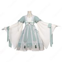 ロリータ ワンピース 漢服 コスプレ衣装 中華ロリータ チャイナ風スカート 学園祭 文化祭 日常着(漢服、中国時代劇、古装)