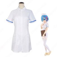 リゼロ ラム レム ナース コスプレ衣装『Re:ゼロから始める異世界生活（りぜろからはじめるいせかいせいかつ）』 看護師 ワンピース cosplay 仮装 変装(Re:ゼロから始める異世界生活 コスプレ衣装)