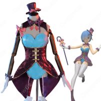 リゼロ レム マジシャン コスプレ衣装『Re:ゼロから始める異世界生活（りぜろからはじめるいせかいせいかつ）』奇術師 レザージャケット バニーガール cosplay 仮装 変装(Re:ゼロから始める異世界生活 コスプレ衣装)