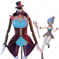 リゼロ レム マジシャン コスプレ衣装『Re:ゼロから始める異世界生活（りぜろからはじめるいせかいせいかつ）』奇術師 レザージャケット バニーガール cosplay 仮装 変装(202×202)