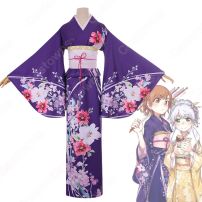 御坂 美琴（みさかみこと）新年 着物 コスプレ衣装 『とある魔術の禁書目録』『とある科学の超電磁砲（とあるかがくのレールガン）』 きもの cosplay 仮装 変装(その他 コスプレ衣装)