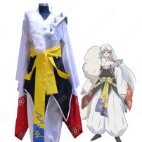 殺生丸（せっしょうまる）着物 コスプレ衣装 『犬夜叉（いぬやしゃ）』きもの cosplay 仮装 変装(犬夜叉 コスプレ衣装)