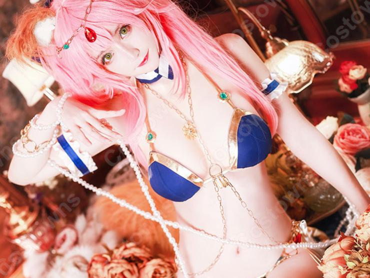 FGO 良妻狐を コスプレ 玉藻の前(たまものまえ) 踊り子 ビキニ